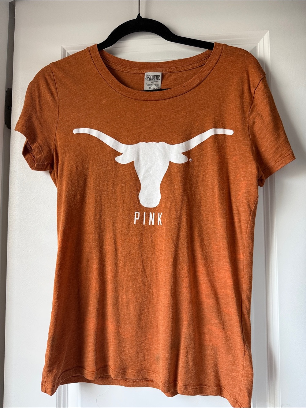 PINK Victoria's Secret Burnt Orange Short-Sleeve Graphic Tee